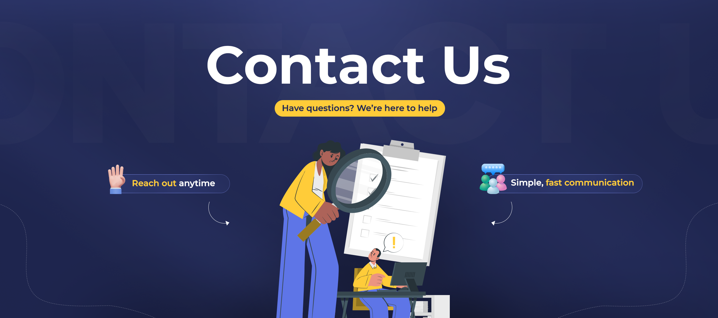 Contact us banner